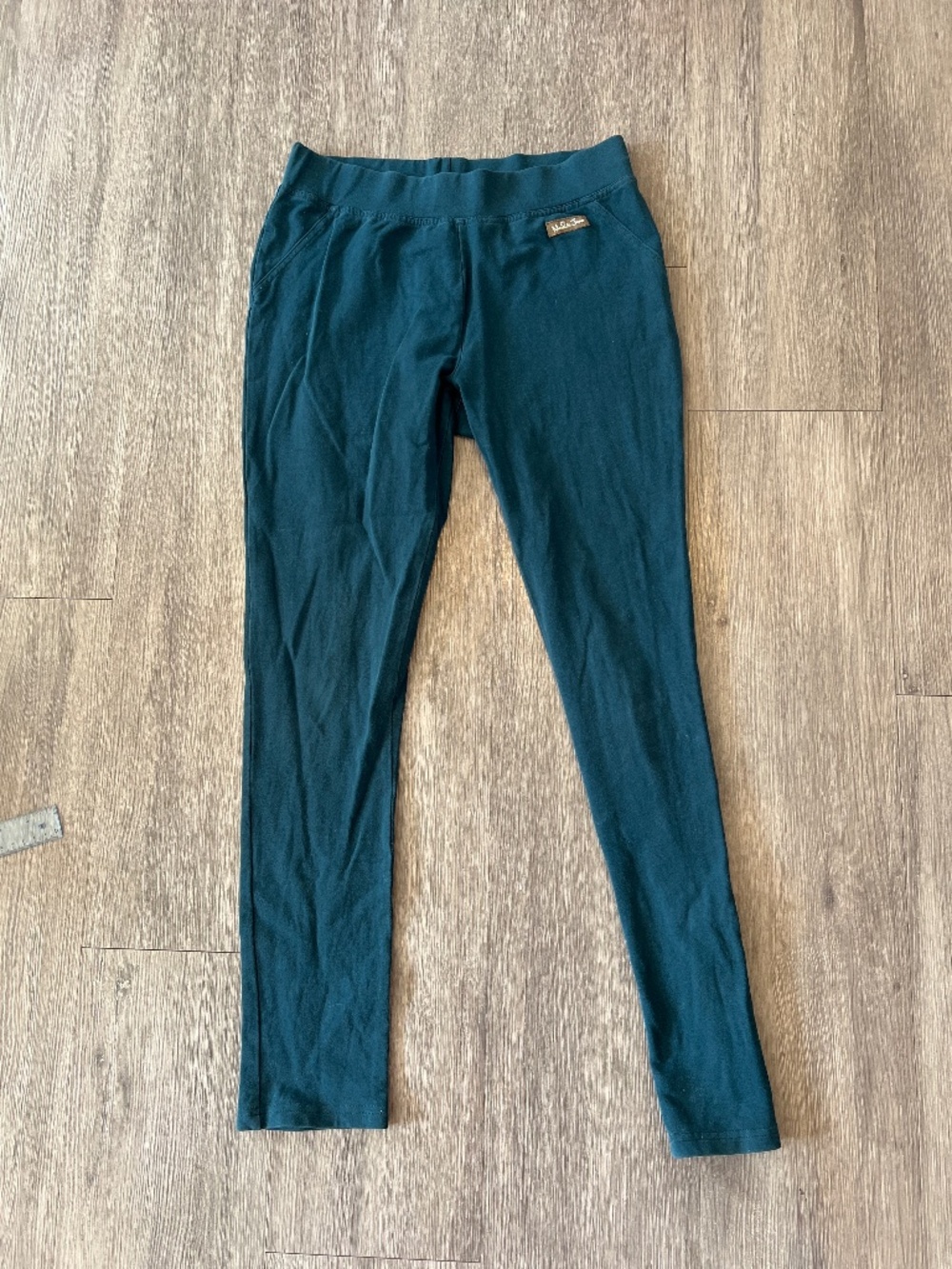 Matilda Jane skinny leg teal colored stretch pants (size small)